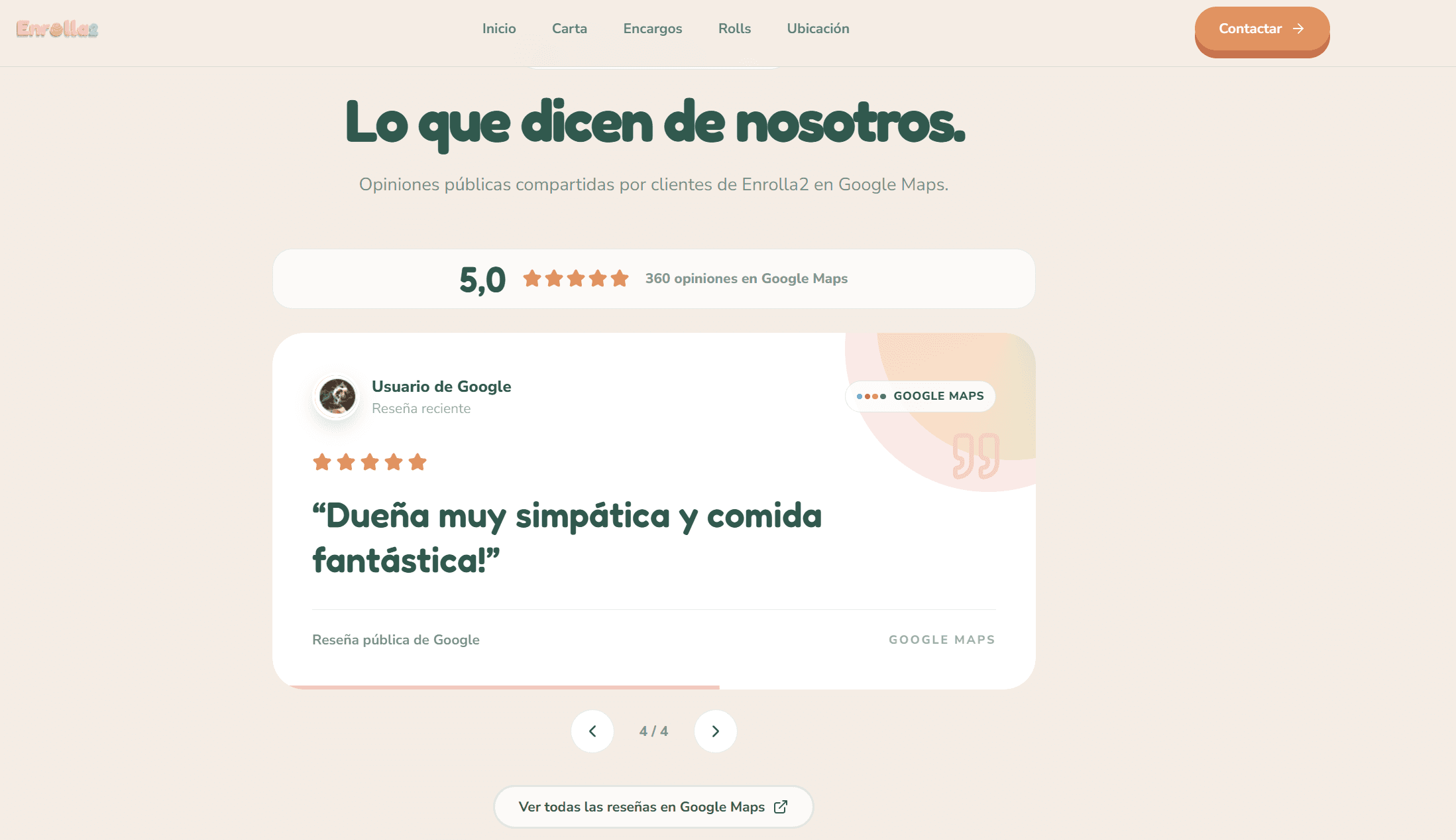 Opiniones de clientes de Enrolla2 publicadas en Google